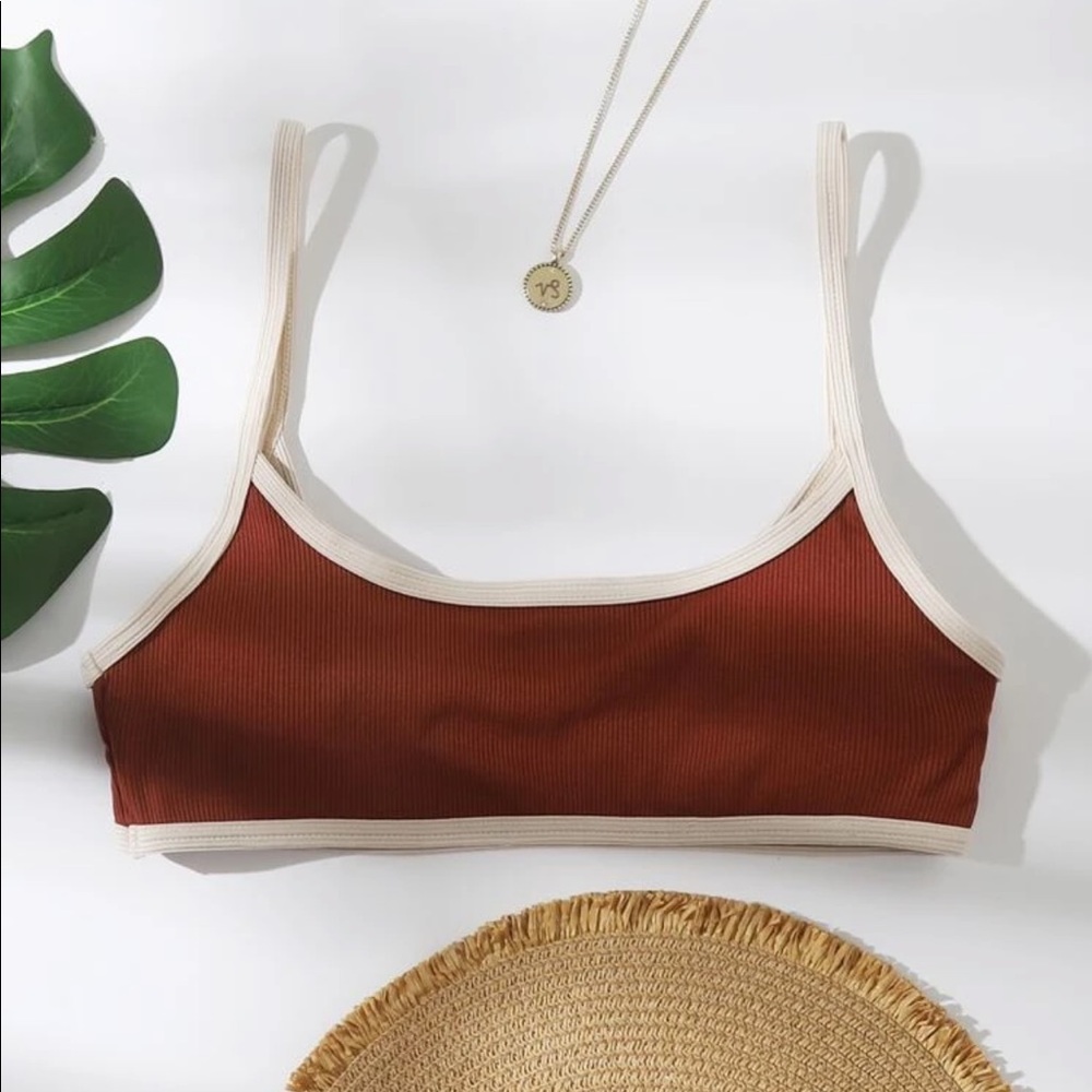 Shein Brown Bikini Top